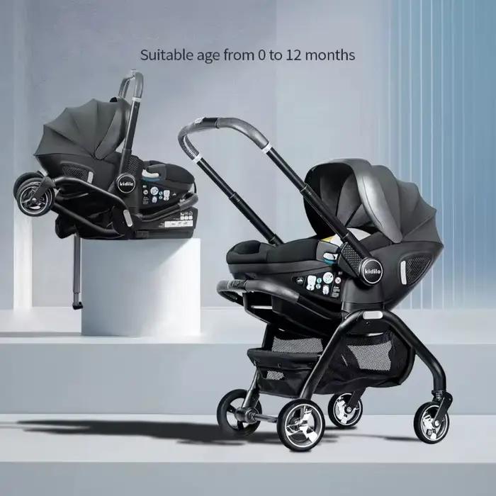 Nouvelle poussette portable 2025, siège multifonctionnel détachable, utilisable en voiture et en pou