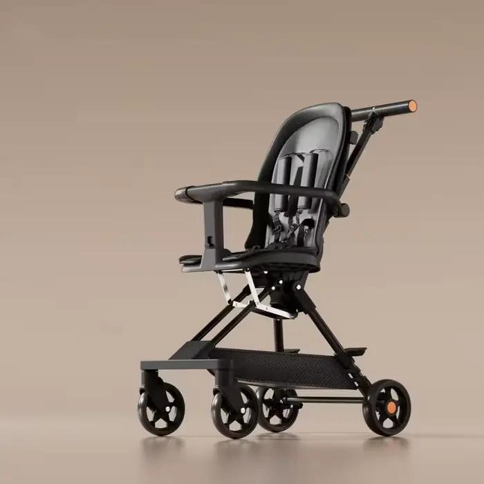 Poussette pliable pour enfants, chariot de voyage portable adapté aux enfants de 1 à 12 ans, grand c