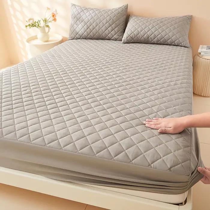 Drap-housse matelassé imperméable, protège-matelas lavable en Machine, couvre-lit simple et Double,