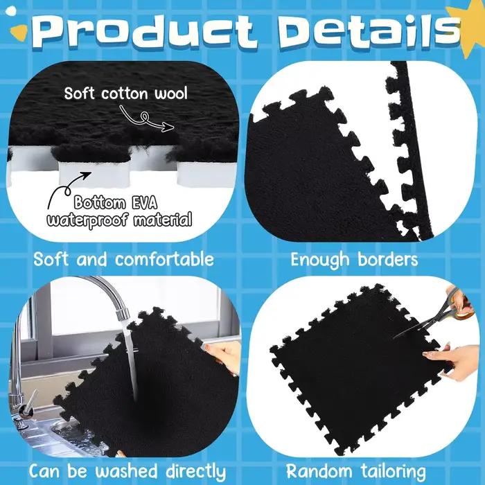 10/20 pièces de tapis de sol en mousse épaisse pour bébé