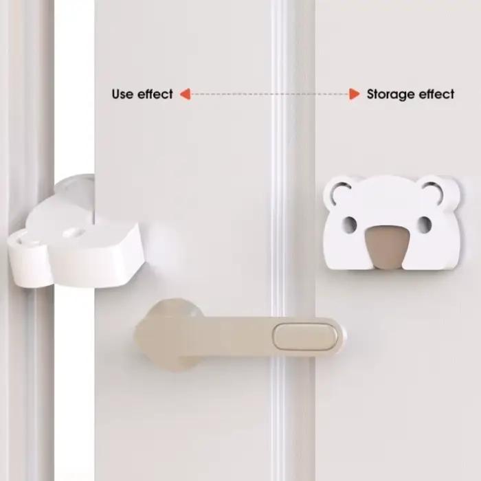Butoir de porte de sécurité en EVA blanc motif ours pour bébé protection des doigts des enfants maison sécurité portes chambre enfant chambre bébé porte anti-pincement