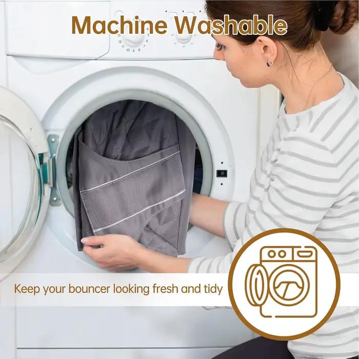 Siège videur pour bébé avec barre de jouet interactive – Dondage naturel léger et portable sans batterie pour bébés de 8 à 29 lb de 0 à 2 ans