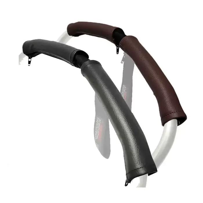 Housses de poignée de poussette en cuir PU et étui d'accoudoir avec fermeture éclair pour Bugaboo Bee série, pour bébés, confort et style élégant pour maternité et enfants jusqu'à 12 ans