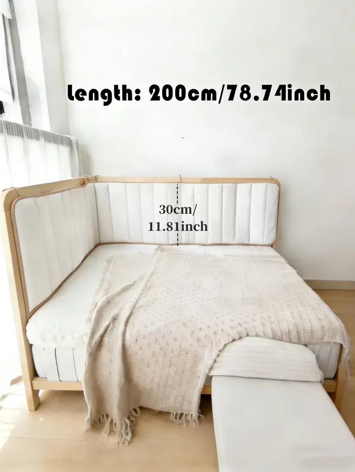 Barrière de protection tressée souple pour lit bébé
