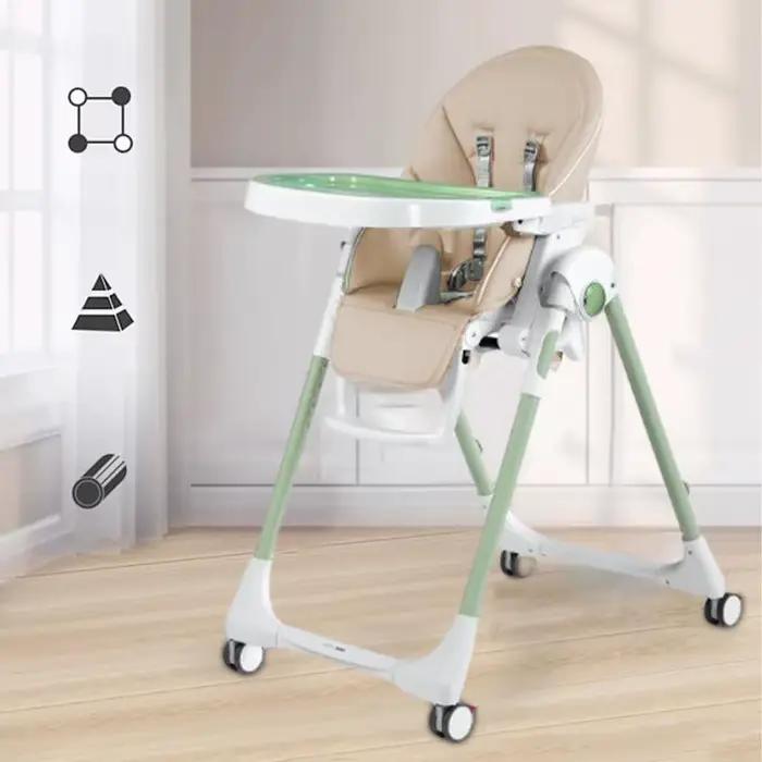 Housse de chaise haute Peg Perego Siesta Zero 3 en cuir PU pour bébés de 0 à 36 mois, confort et élégance pour chaque repas