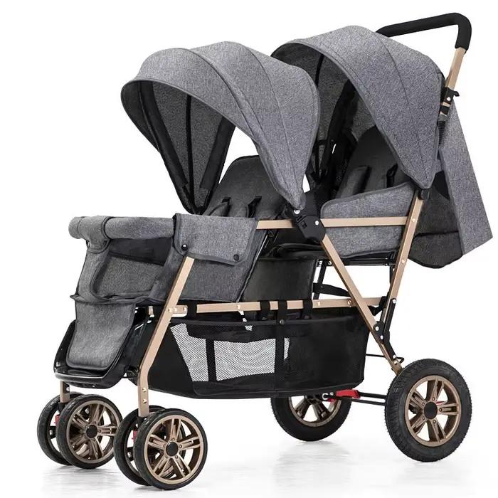 Poussette double légère pour bébés jumeaux