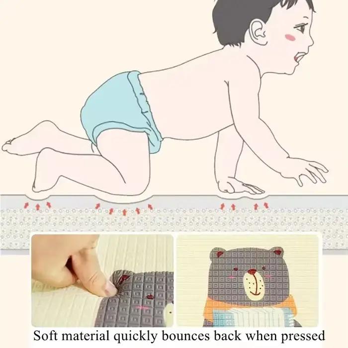 Tapis de jeu épais et sécuritaire pour bébé en mousse douce, multicolore, grand format pour maternité et développement de l'enfant