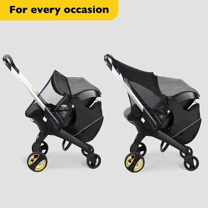 Sac de rangement pour maman, pour accessoires de poussette Doona, mallette de rangement Portable, sac à dos 2 en 1, sac à couches noir étanche