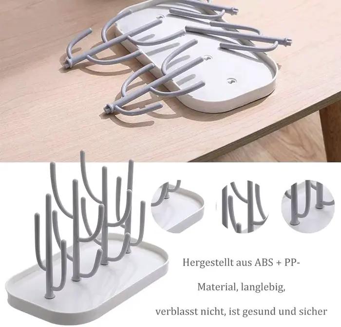 Support de séchage de biberons pour bébé Essentials robuste et élégant pour maternité et jeunes enfants comptoir de cuisine hygiène ultime