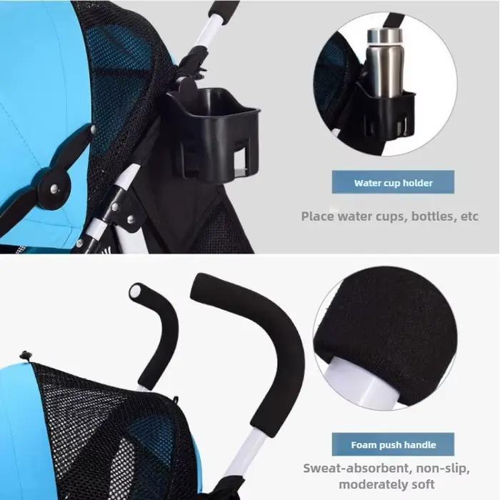 Poussette bébé portable pliable universelle antichoc pour tous les âges et toutes les saisons conforts de transport durable polyvalente pour les promenades et les voyages
