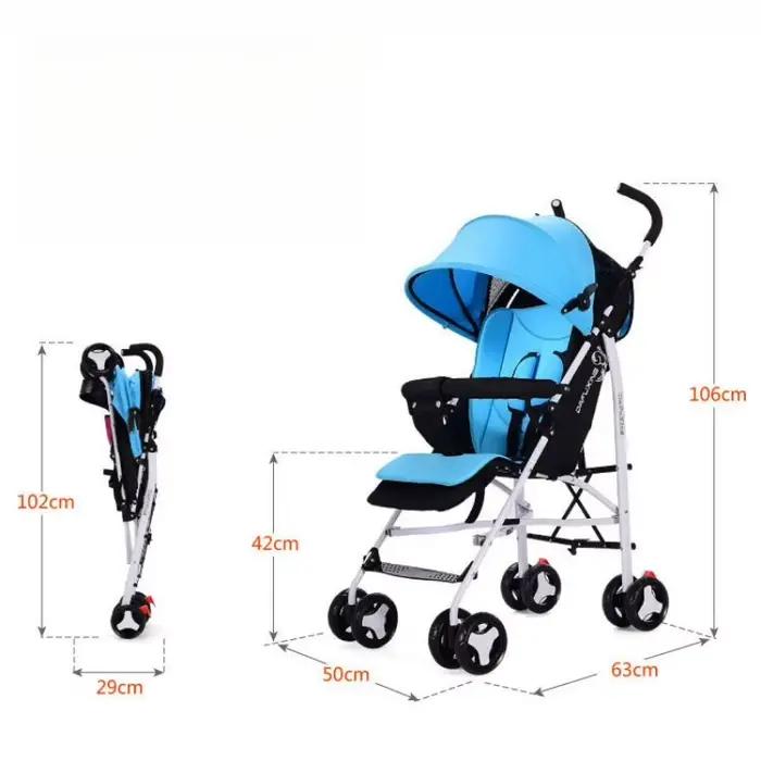 Poussette bébé portable pliable universelle antichoc pour tous les âges et toutes les saisons conforts de transport durable polyvalente pour les promenades et les voyages
