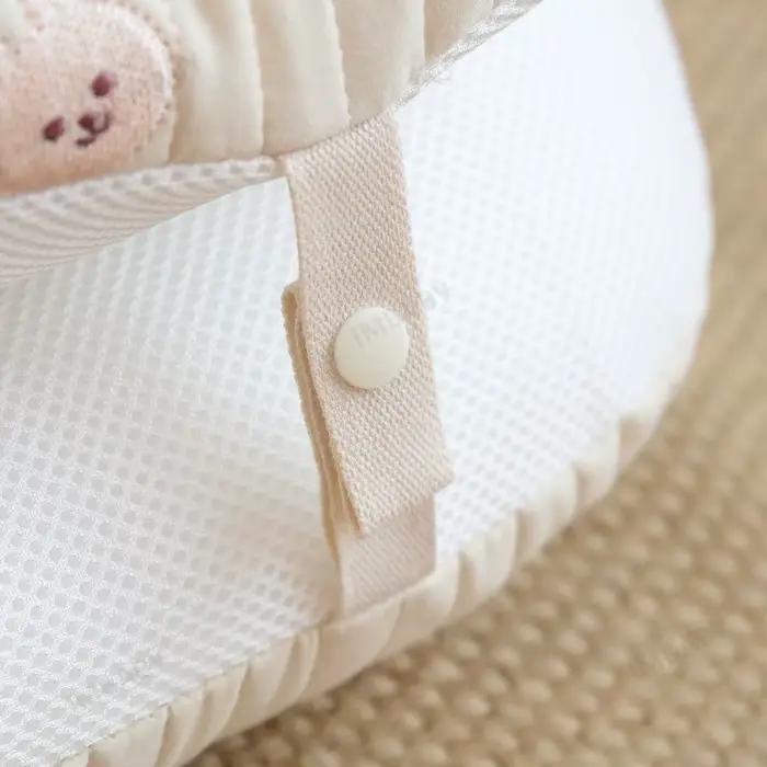 Lit de bébé portable en coton matelassé double face avec poignée de transport pour nouveau-né et bébé occasions spéciales