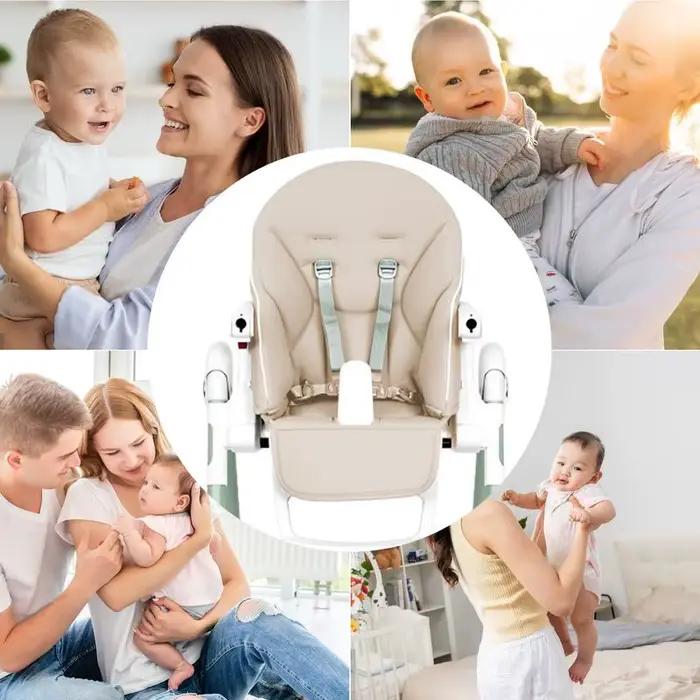 Housse de chaise haute Peg Perego Siesta Zero 3 en cuir PU pour bébés de 0 à 36 mois, confort et élégance pour chaque repas