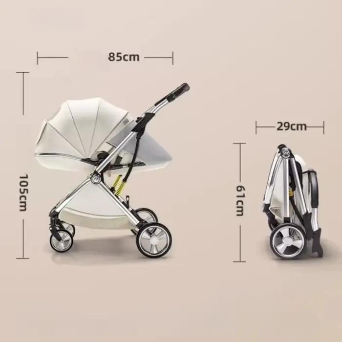 Nouvelle poussette de bébé Warm House légère haute vue avec moustiquaire pour enfants de 6 mois à 3 ans adaptable aux différents styles de parents
