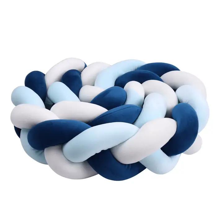 Pare-chocs pour lit de bébé en peluche patchwork multicolore pour maternité et bébés de 1 à 4 mois sécurité et décoration chambre de bébé