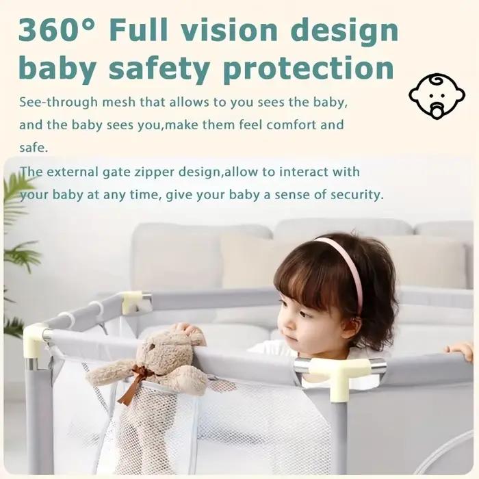 Parc de jeu portable pour bébés et tout-petits clôture de sécurité avec maille respirante pour activités intérieures et extérieures occasions spéciales enfants