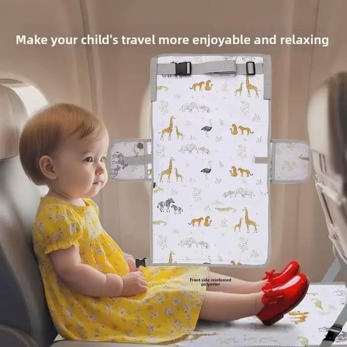 Lit d'avion pour tout-petit design confortable repose-pieds portable hamac avec poche latérale lit d'extension de siège pour tout-petits occasions spéciales