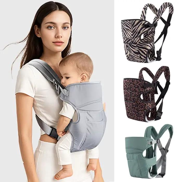 Porte-bébé ergonomique portable et tendance sac à dos écharpe de portage ceinture de taille et siège de hanche ajustable pour bébé idéal pour l'extérieur occasions spéciales famille active