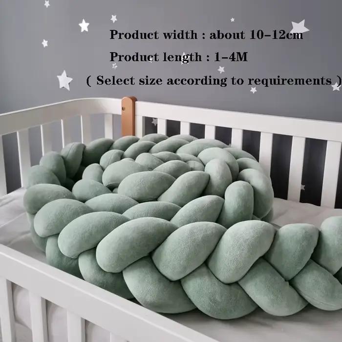 1-4 M bébé lit protecteur infantile berceau oreiller coussin tresse noeud pare-chocs