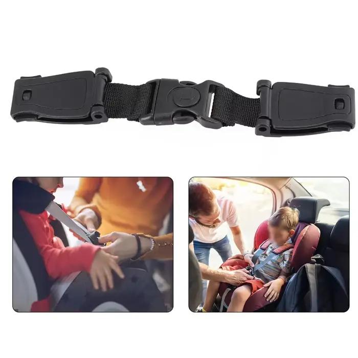 Boucle de clip de harnais de poitrine de siège de voiture pour sécurité des enfants accessoire de sangle de siège et poussette pour voyages en famille sécurité de qualité ABS et webbing matériaux robustes pour usage quotidien
